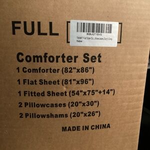 Full Size Comforter Set - Dark Grey